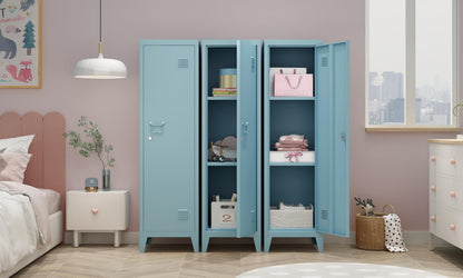 MIOCASA Metal Cabinet Home Office Storage Cabinets with Doors and Shelves Lockable File Cabinet Organizer Coat Lockers for Kids
