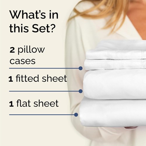 CGK Unlimited Toddler Sheet Set - Cooling & Breathable 6-Piece Luxury Bedding - Soft, Wrinkle-Free White with Deep Pockets