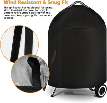 iCOVER Grill Cover - Heavy Duty Waterproof Protection for 22 Inch Weber Charcoal Kettle Grills