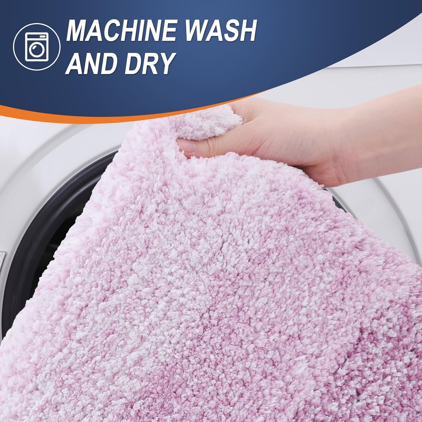OLANLY Bath Rugs Mat - Extra Soft Microfiber, Quick Dry & Washable | 24x16, Pinkish-Purple