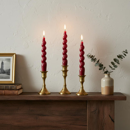 Red Taper Candles Short Candlesticks, 7.5inch Unscented Candle Sticks Dinner Candles for Wedding Centerpiece Home Table Mother's Day Housewarming Party,4 Pack