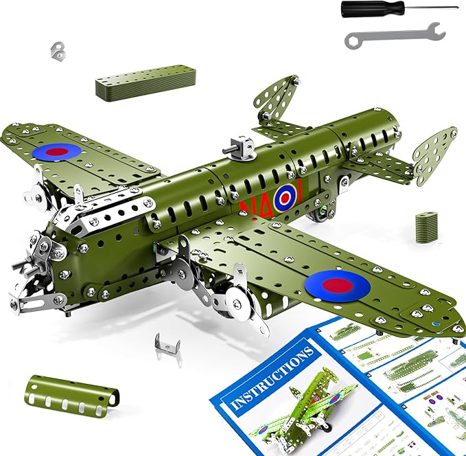 Building Toys Model Airplane Kits for Boys 8-12 Project Building Toys for Kids Educational Assemble Science Kit Airplane Toy Birthday Gifts for Teenagers Boys Ages 8 9 10 11 12