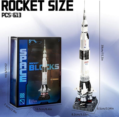 APENGBAOL Saturn V Space Rocket and Vehicles Building Blocks Set613 Precision Space Shuttle Building Block Toys for Kids .Gifts for Adults