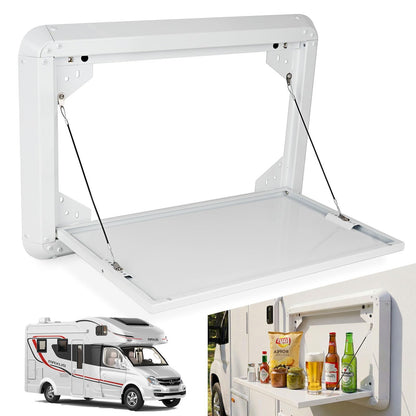 DXGTOZA Foldable Rv Tables Campervan Outside Picnic Wall Mounted Table Aluminum Alloy Folding Wall Table Kit for Campervans/Motorhomes/Travel Trailers/Truck Campers