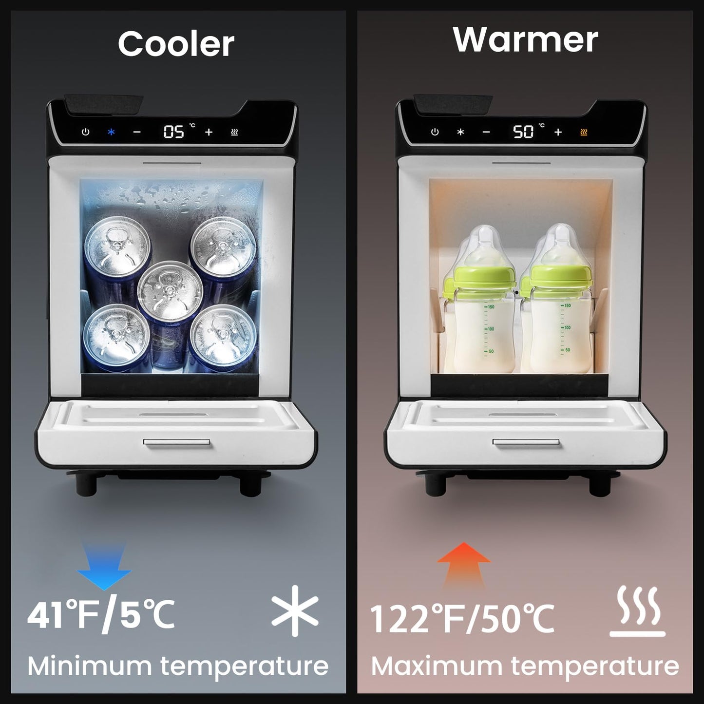 AKwing Car Refrigerator for Tesla Model Y Juniper, Rear Center Console Fridge for Model Y 2026~2025, Cooler & Warmer, Portable Freezer for Camping Commuting Sports & Traveling