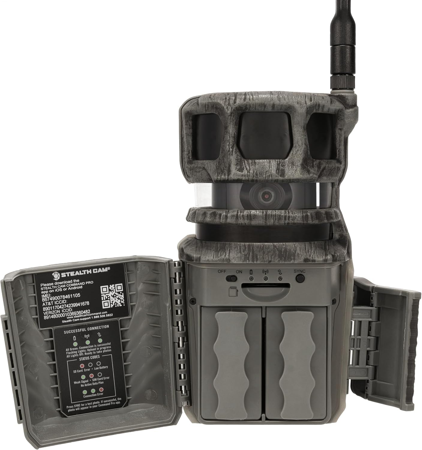 Stealth Cam Revolver Pro 2.0 – 360° Cellular Trail Camera with Auto-Scan, No-Glow IR Flash, 0.4s Trigger Speed, HD Video, Verizon/AT&T Compatible Includes Solar Panel & Cloth (1PK)