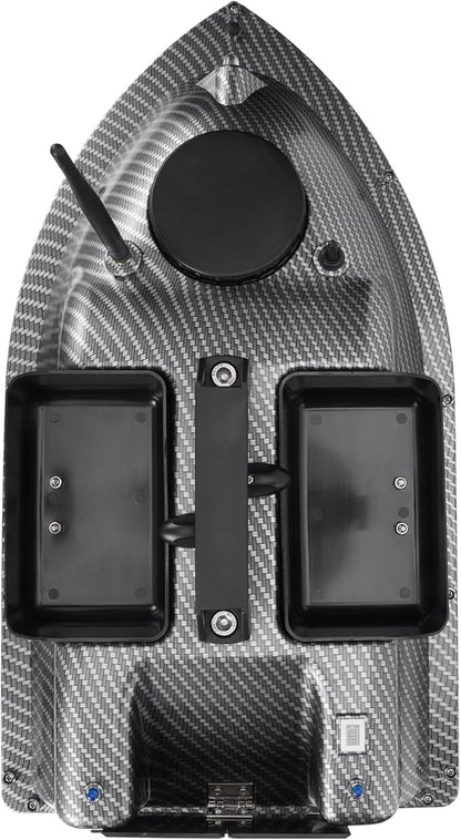 RC Fishing Bait Boat with GPS 546 Yards Remote 3 Bait Hoppers 4.4LBS Load Auto Return Low Battery &amp Signal Alerts LED Night Light for Carp Fishing
