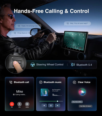 11.5 Inch 64G Car Radio Stereo Upgrade for Jeep Wrangler JK Compass Grand Cherokee Dodge Ram 2009-2012 with Wireless CarPlay/Android Auto/Android 13/Touch Screen/GPS Navigation/HD Backup Camera
