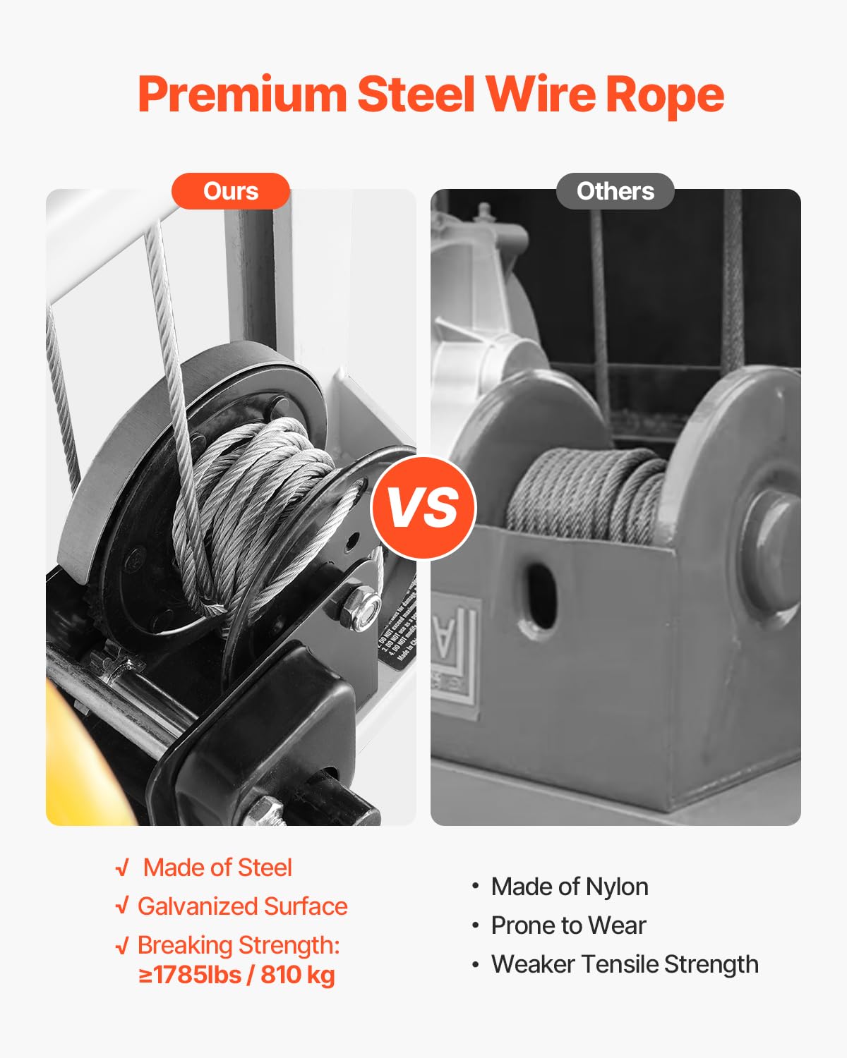 VEVOR Material Lift Winch Stacker, 400 lbs Capacity Pallet Truck Dolly, 51.1 in Max Lifting Height Manual Winch Stacker, Multifunctional Manual Pallet Truck Stacker with Wheels and Adjustable Plate