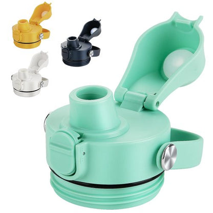 EIPOSAU Spout Lid for YETI Rambler Bottle, BPA Free, Ideal Chug Cap for YETI, Fits 18 26 36 64 oz Bottles, Replacement Lids with Push Button & Lock, Seafoam
