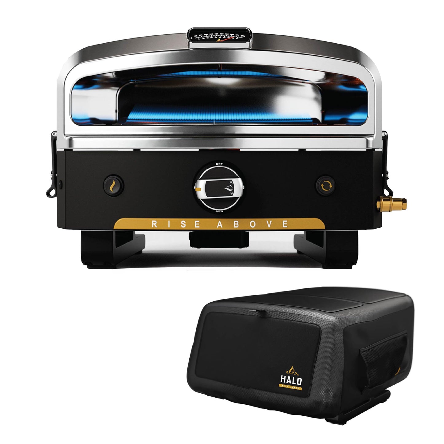 Halo Versa 16 Propane Gas Outdoor Pizza Oven with Rotating Cooking Stone | Portable Appliance for all Outdoor Kitchens | Oven Cover Included