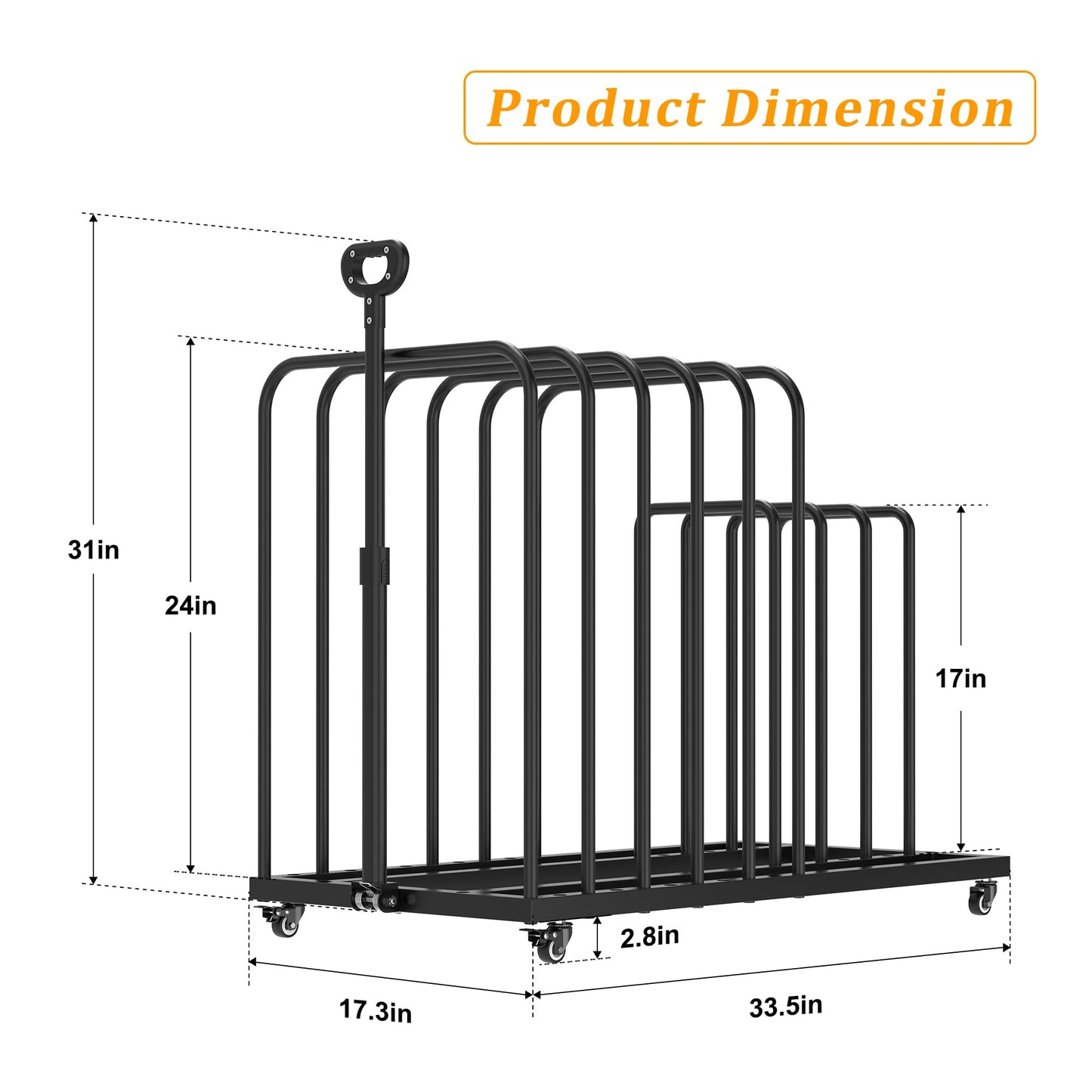 MOOFI Art Storage Rack Storage Organizer for Canvas, Art Drying Rack with Casters and Handle- Paint Drying Rack for Art, Canvas Boards, Frames, Panels, Posters Prints (Moving Handle)