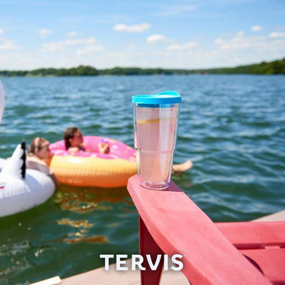 Tervis Shamrock Made in USA Double Walled Insulated Tumbler Travel Cup Keeps Drinks Cold & Hot, 24oz, Classic