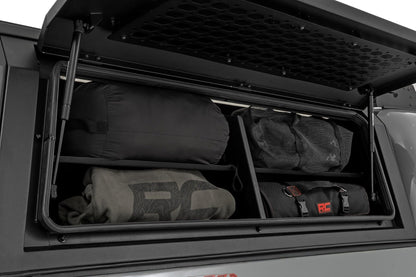 Rough Country Modular Bed Cap Passenger Side Shelf Bin - Add-On Storage Organizer with LED Lighting for Toyota Tacoma (2016–2023) RC Bedcap