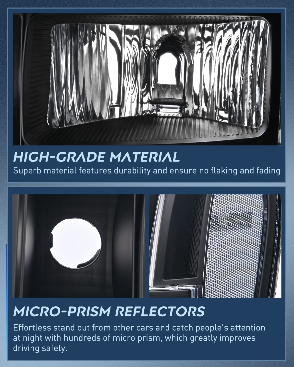 Nilight Headlight Assembly Compatible for 2007 2008-2013 GMC Sierra 1500 2008-2014 GMC Sierra 2500 HD 3500 HD, Black Housing Clear Corner Clear Lens, Headlights Assembly Replacement