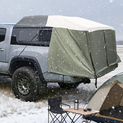 Full-Size Truck Bed Tent,Outdoor 600D Waterproof Truck Tent Compatible with Fits Ford F-150,Chevy Silverado,Toyota Tundra,Tacoma (2005+),Tailgates 58" Designed for Full-Size Trucks with Caps