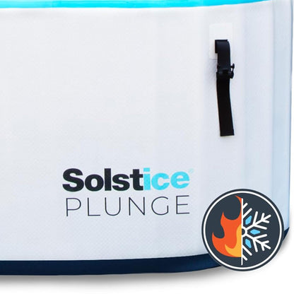 SOLSTICE 1-2 Person Cold Tub, Inflatable Plunge Bath w/Insulated Lid, 100-Gallon Capacity - Includes Pump, Spacious 30-Inch Deep Interior, Durable Drop-Stitch Construction