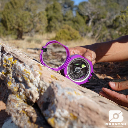 Brunton Standard Transit, Azimuth (0–360°), Purple - Professional Pocket Transit with Clinometer