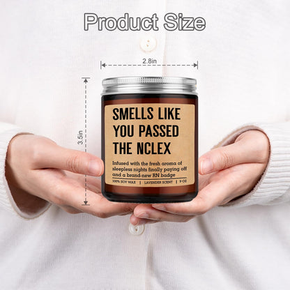 Miracu Candle, Passed The NCLEX, New RN Gifts for Nurses, Registered Nurse Gifts for Women Men, Funny Passing Board Exam, Graduation, Future RN Congratulations Presents Ideas for Nursing School Grad