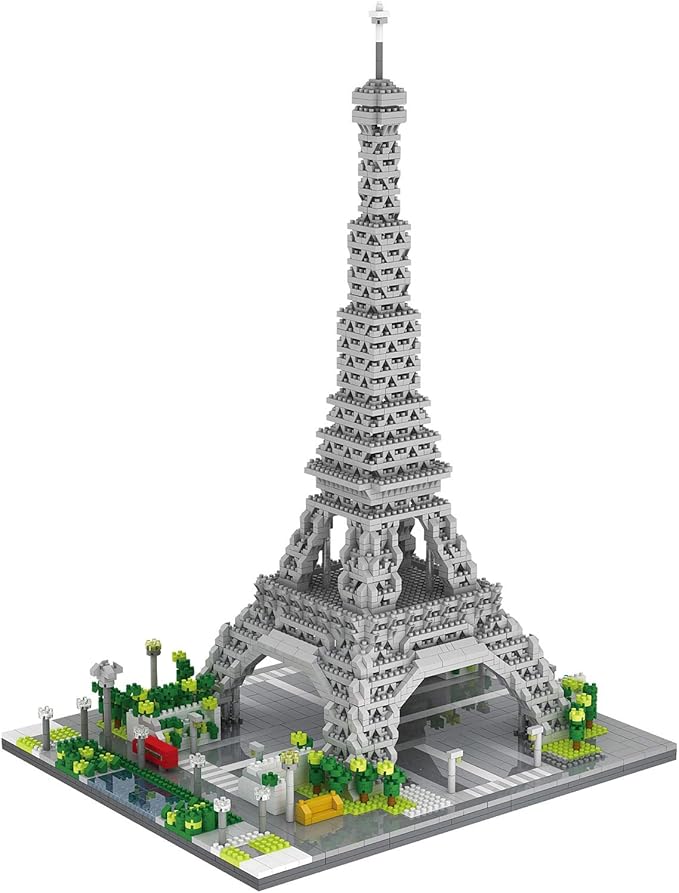 dOvOb Architecture Eiffel Tower Micro Blocks Set 3369 Pieces Mini Bricks 3D Puzzle Toy Gift for Adults and Kids