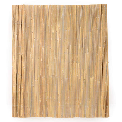 Mininfa Natural Bamboo Slat Screening, Eco-Friendly Privacy Slat Fence, Bamboo Screen Panel Roll for Balcony or as Wind and Sight Protection (2m x 4m)