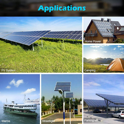 SUNGOLDPOWER 14PCS 550W Solar Panel,UL61730,18BB Monocrystalline Grade A Cell,Rigid,High Efficiency,IP68，charging 12V/24V/48V Battery on Rooftop,Yard,Marine,on/off Grid system CEC listed (Total 7700W)