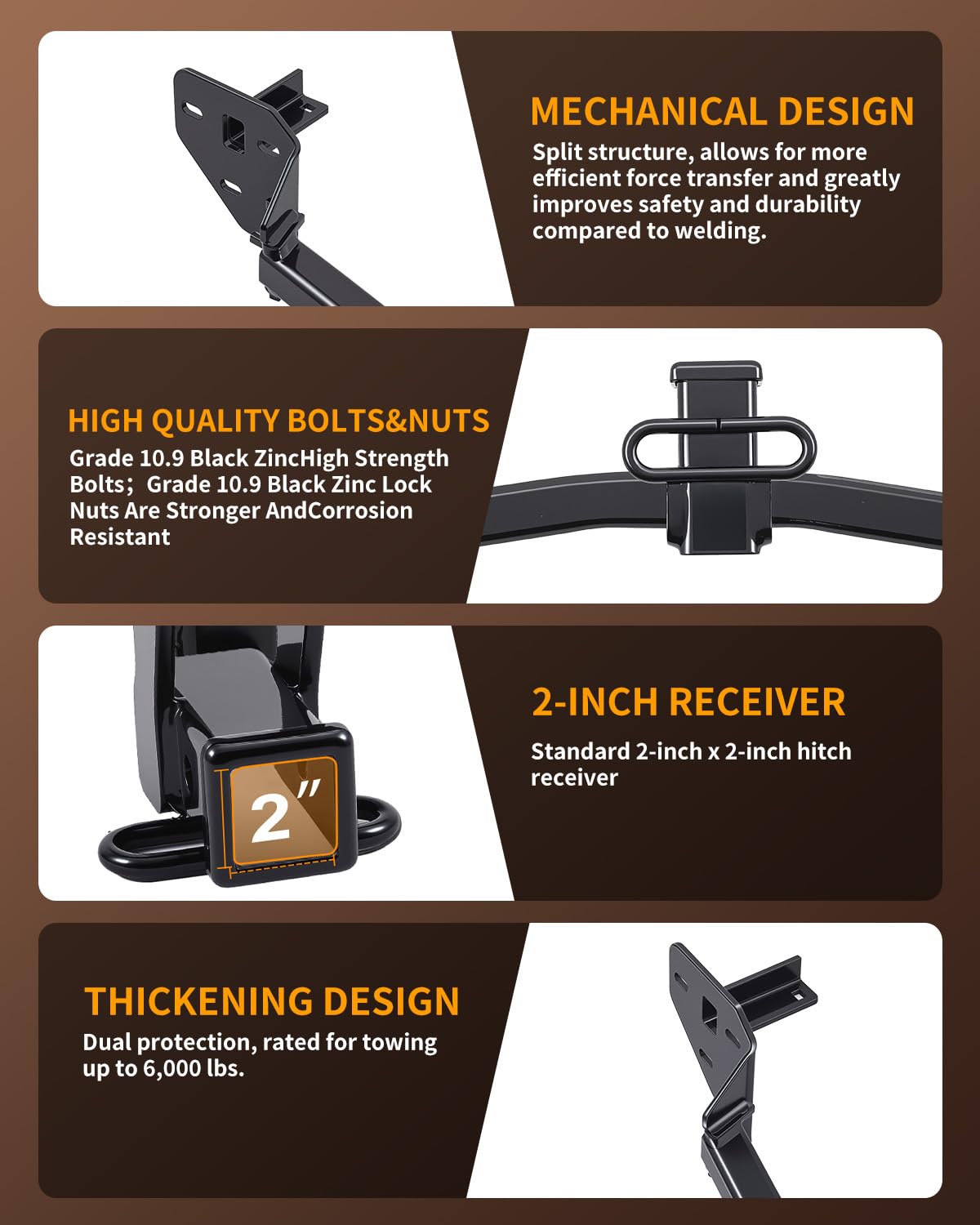 2” Receiver Trailer Hitch Compatible with Legacy & Outback 2020–2025 | Class 3 | 3,500 lbs Towing Capacity | Easy Bolt-On Install