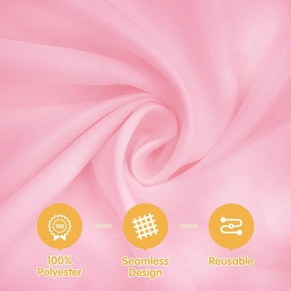 BRILLMAX 4 Pack Pink Tablecloths 90 x 132 Inch for 6ft Rectangle Tables - 150 GSM Polyester Fabric, Floor Length Drop, Water, Stain & Wrinkle Resistant Cloth Cover for Wedding Reception Banquet