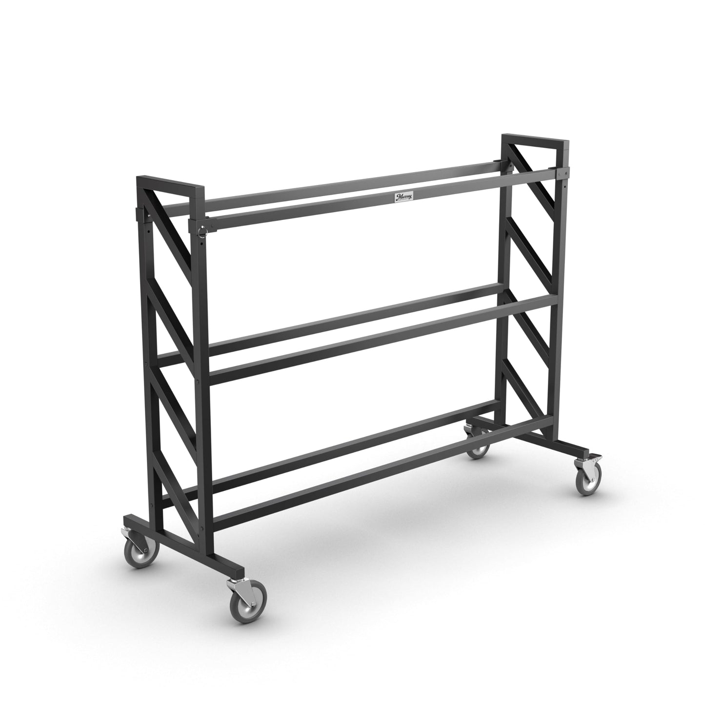 Murray Sporting Goods Premium Basketball Rack | Basketball Storage 3-Tier 15-Ball Heavy Duty Ball Cart with Wheels | Drop Pin for Shooters Preference