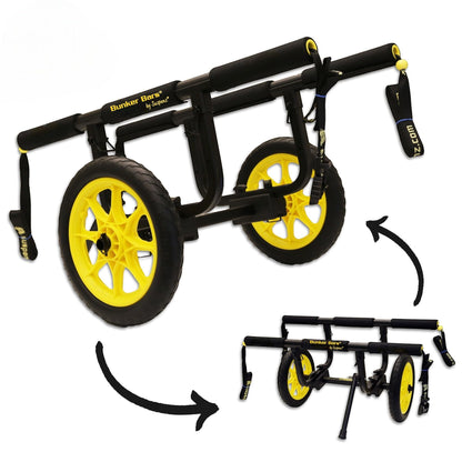 Suspenz Fishing Kayak Cart Trolley | Heavy Duty Canoe Carrier Trailer with Adjustable Bi-Directional Bunker Bars and Airless Wheels | Catch-All Universal Airless Cart (22-9909)