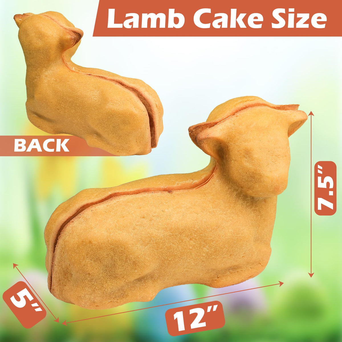 Kamehame Lamb Cake Mold, Silicone 3D Easter Lamb Cake Molds for Baking, Spring Lamb Mold Cake Pan for Easter Baking