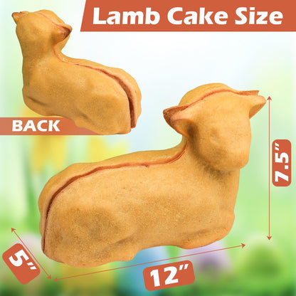 Kamehame Lamb Cake Mold, Silicone 3D Easter Lamb Cake Molds for Baking, Spring Lamb Mold Cake Pan for Easter Baking