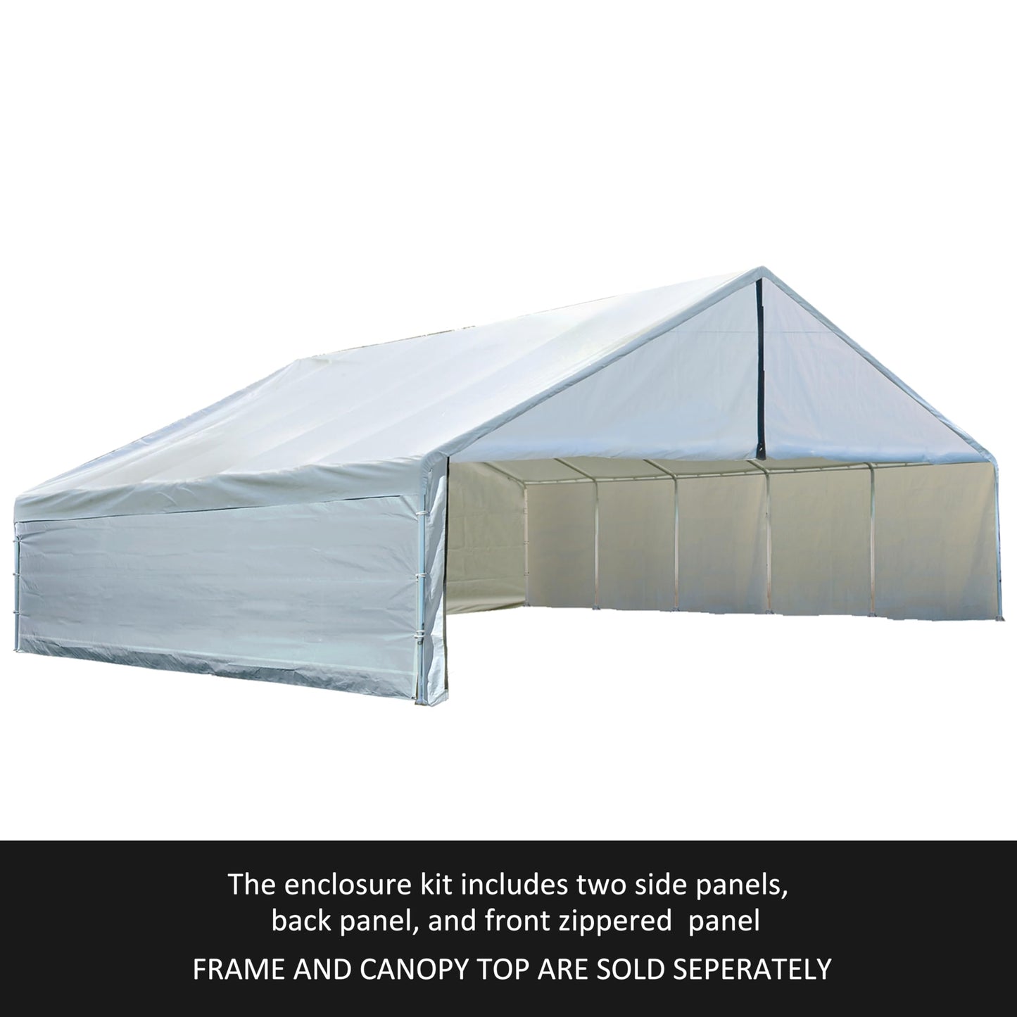 ShelterLogic UltraMax Canopy Enclosure Kit, White, 30 x 50 ft. (Frame and Canopy Sold Separately)