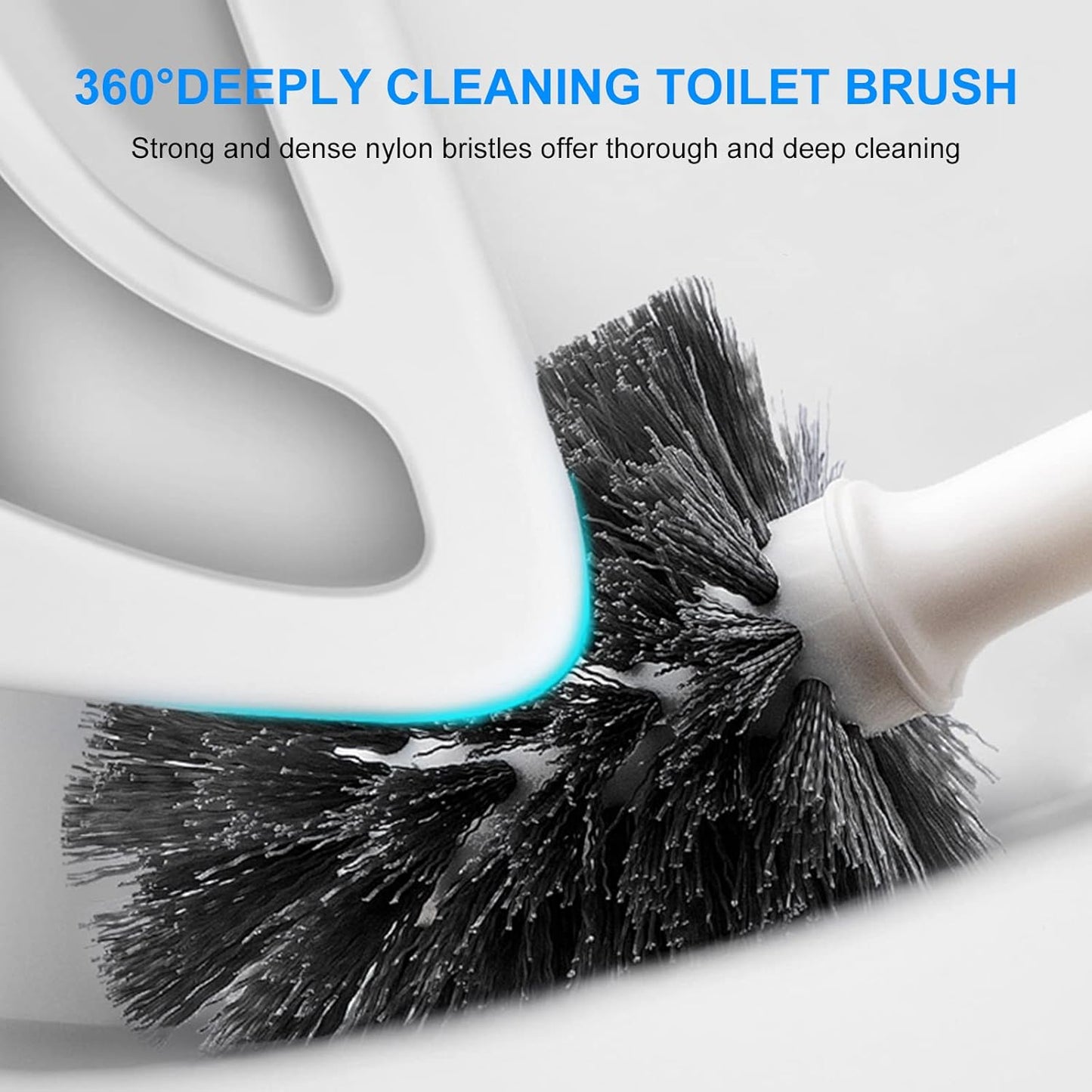 SetSail Toilet Brush and Plunger Set | Heavy-Duty Bathroom Cleaning Tools - 2 Pack, White