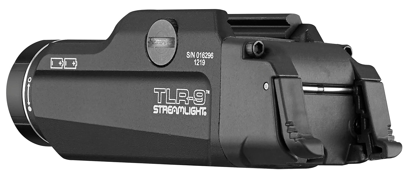 Streamlight 69464 TLR-9 Flex Low-Profile Rail-Mounted Tactical Light with CR123A Lithium Batteries, Black