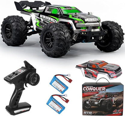 1:16 Scale High-Speed 4WD RC Car 25 MPH Off-Road Remote Control Truck for Adults &amp Teens - All Terrain Electric Vehicle with 2 Rechargeable Batteries &amp 2.4GHz Radio - Gift Idea for Boys and M