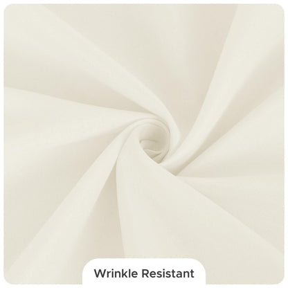 Fitable 8 Pack Round Tablecloths: Stain Resistant Wrinkle Free Circle Table Clothes, Washable Reusable Polyester Table Covers for Wedding Party Birthday Banquet Reception(Ivory, 84 Inch)