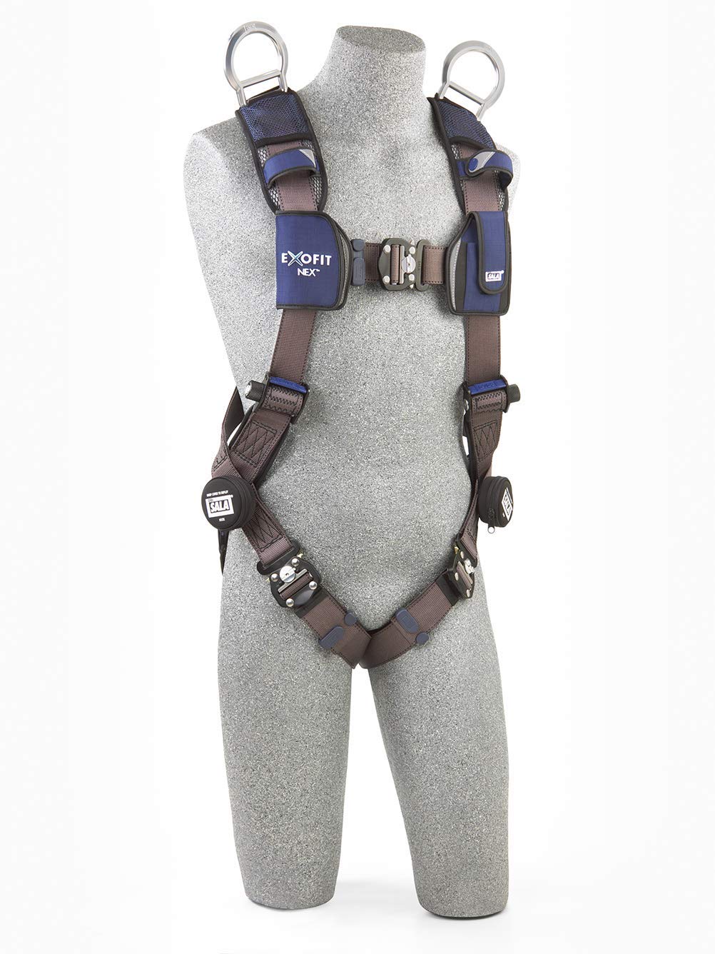 3M 1113067 DBI-SALA ExoFit X300 Rescue Safety Harness, Retrieval Rescue Fall Protection, OSHA, ANSI, Aluminum Back and Shoulder D-Rings, Auto-Locking Quick Connect Leg and Chest Buckles, Large