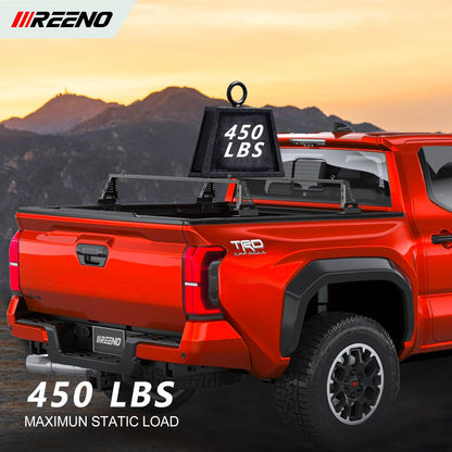 IIIREENO Overland Bed Rack/Bar for Full-Size Trucks/Overland Bed Rack Compatible with Retractable Hard Tonneau Cover, Soft Cover/No Drilling