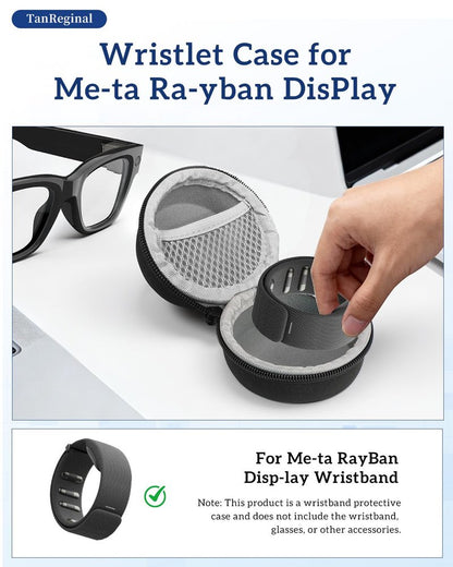 Wristband Protective Case for Met-a Ra-y ban Dis-Play，Wristlet Case for Me-ta Rayba Dis-Play「Dustproof, Storage, Pressure-Resistant, Drop-Proof，Lightweight, Compact」