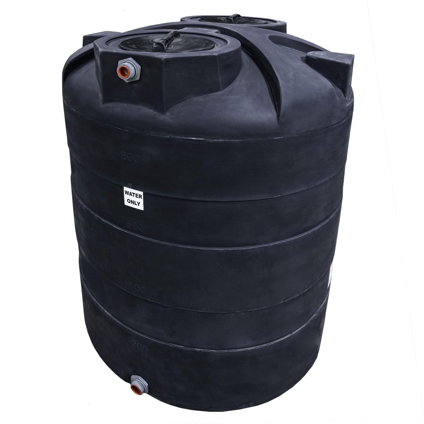 Elkhart Plastics 1000 Gallon Vertical Water Storage Tank, Plastic Water Tank for Collection, Holding, and Storage, UV-Resistant, for Rainwater Harvesting, Agricultural, RV, Emergency, and General Use
