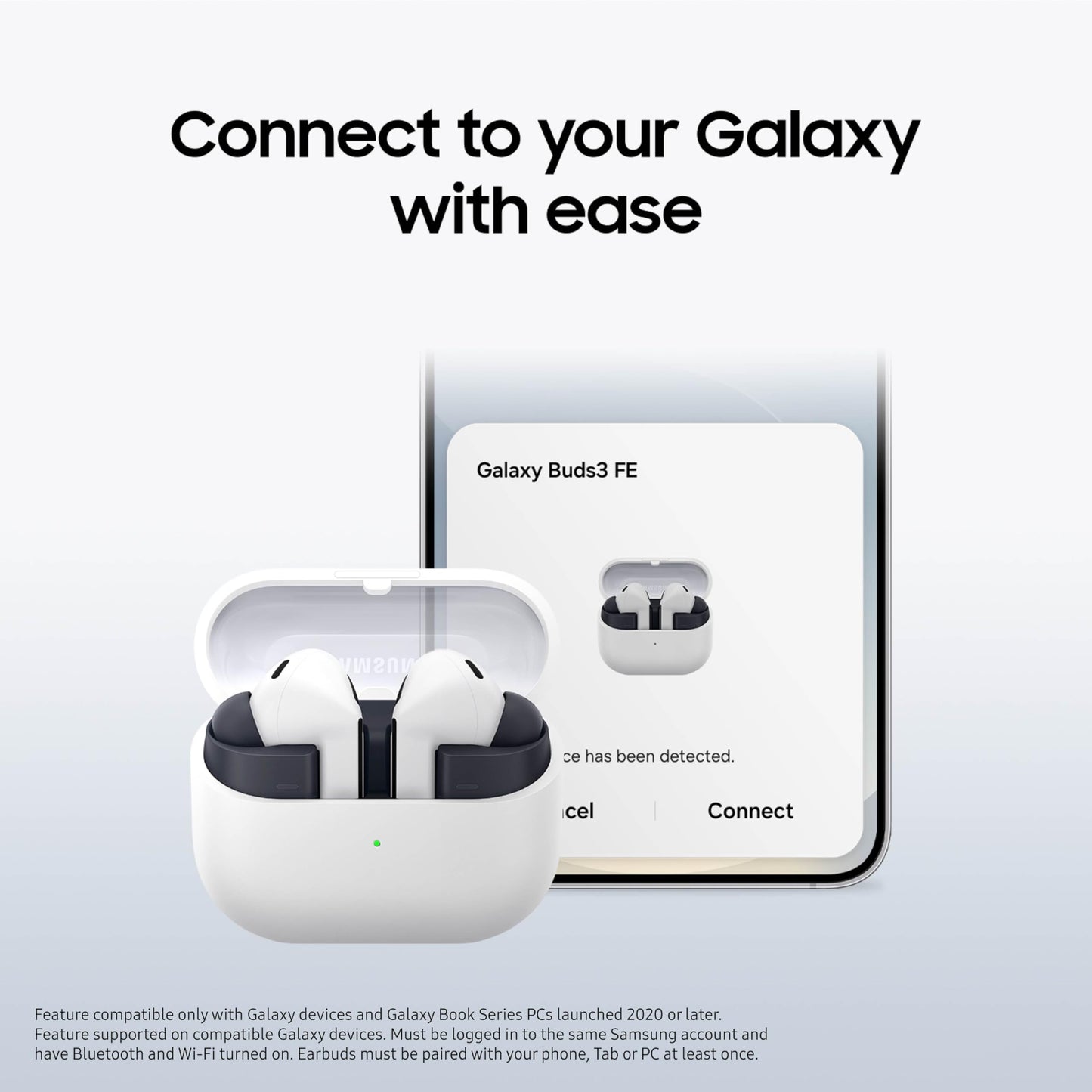 SAMSUNG Galaxy Buds 3 FE (2025) True Wireless Bluetooth Earbuds, Active Noise Cancellation, Powerful Sound, Clear Calls, Long Lasting Battery, Hands Free AI, Black [US Version, 2 Year Warranty]
