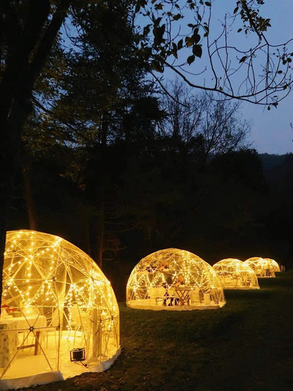CZGBRO 12FT Garden Dome House, Outdoor Clear Dome Tent Shelter Geodesic Dome 5-7 Person for Backyard Patios, Canopy Gazebos Screen House Room Lean to Greenhouse