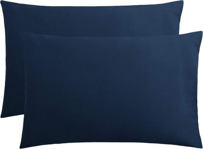 FLXXIE Pillow Cases - Soft Microfiber Pillow Covers with Envelope Closure | 2-Piece Set, 20x30, Navy