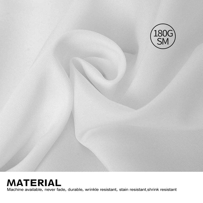Surmente White Rectangle Tablecloth 90 x 132-inch Rectangular Polyester Table Cloth for Weddings, Banquets, or Restaurants