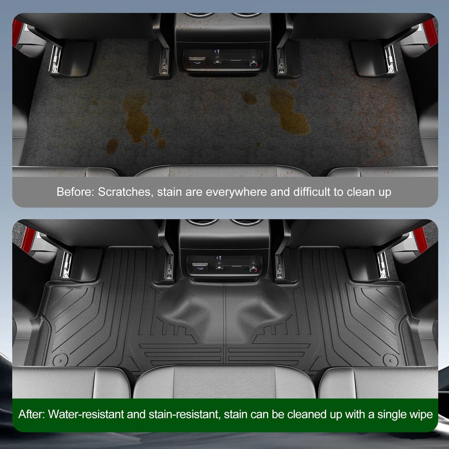 xipoqix 7-Seat Floor Mat Compatible with 2003-2017 Ford Expedition Floor Liner Lincoln Navigator Electric Replacement for 2003-2017 Ford Expedition Accessories (Trunk Mat+3rd Backrest Mats+Floor Mats)