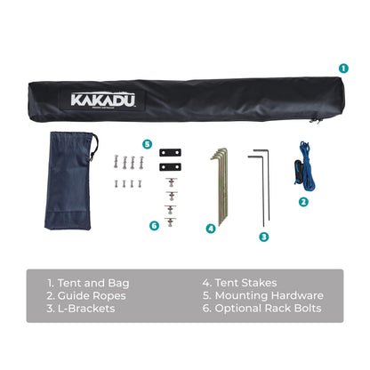 Kakadu Outback Shower Vehicle Tent, Camping Privacy Shelter, Bathroom Tent for Cars – with Roof, LED Light, BlockOut® Technology, Towel Rod, Storage System