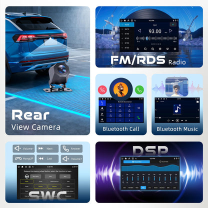 4G+64G Car Stereo For Jeep Renegade 2016-2021/Compass Android 7 Inch Incell Touch Screen Stereo GPS Navigation with Wireless Carplay Android Auto Double Din Car Radio Bluetooth DSP WiFi FM RDS, Camera