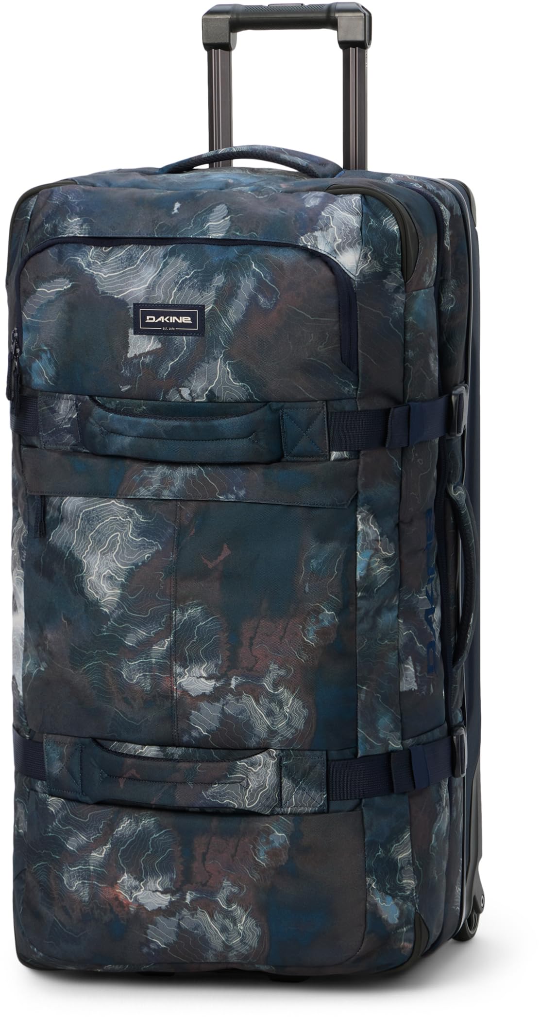 Dakine Rolling Duffel Bag 110L, Split Roller Travel Bag with Wheels, Large Suitcase for Travel, Durable Luggage with Compartments, Sub topo, 110L