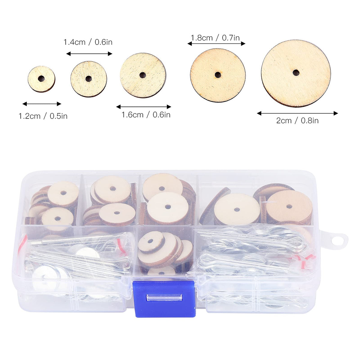 50 Set Doll Joints Cotter Pin Skeleton Movable Engage Bolt for Teddy Bear Making Supplies - Wood